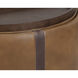 Borelli 17.25 inch Tobacco Tan / Autumn Chestnut Wheeled Storage Ottoman, Wheeled